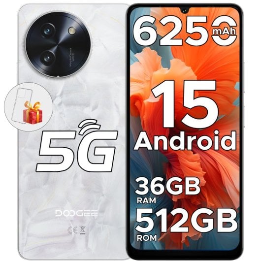 Note 59 Pro+ 5g 36/512gb 6.75" 120hz 6250mah 50mp Android 15 NFC Bianco Gratis