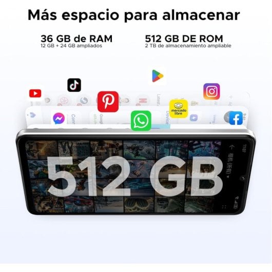 Note 59 Pro+ 5g 36/512gb 6.75" 120hz 6250mah 50mp Android 15 NFC Bianco Gratis