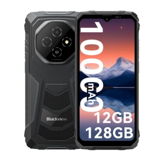 Smartphone Blackview FORT 1 4GB 128GB 6.56" IPS HD+ 11000mAh NFC Resistente Android 15 Negro