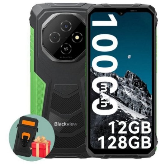 Smartphone Blackview FORT 1 4GB 128GB 6.56" IPS HD+ 11000mAh NFC Resistente Android 15 Verde + Funda