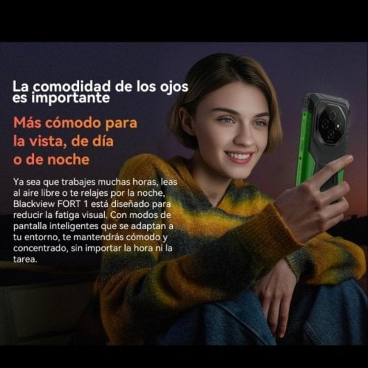 Smartphone Blackview FORT 1 4GB 128GB 6.56" IPS HD+ 11000mAh NFC Resistente Android 15 Verde + Funda