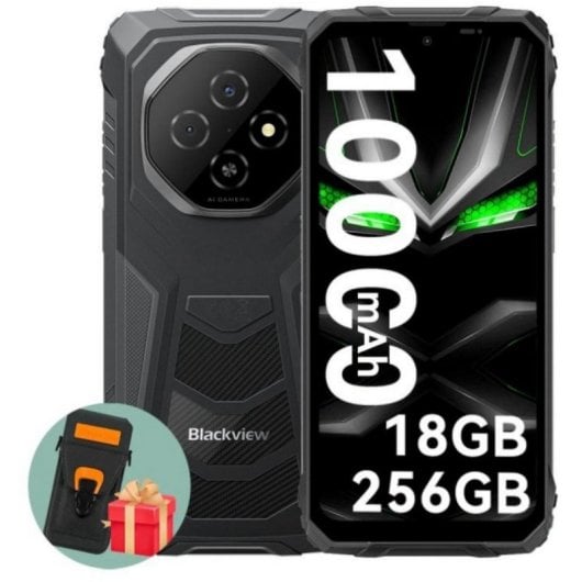 Smartphone Blackview FORT 1 6GB 256GB 6.56" IPS 11000mAh NFC Resistente Android 15 Negro + Funda