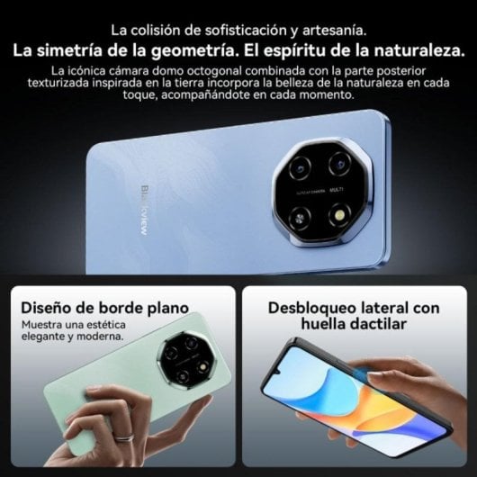 Smartphone Blackview SHARK 6 4GB 128GB 6.88" 120Hz Dual SIM 5G Carga Rápida 18W Android 15 Azul