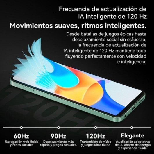 Smartphone Blackview SHARK 6 4GB 128GB 6.88" 120Hz Dual SIM 5G Carga Rápida 18W Android 15 Azul