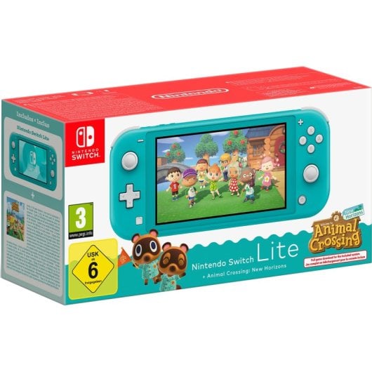 Nintendo Switch Lite Turquesa + Animal Crossing New Horizons Digital