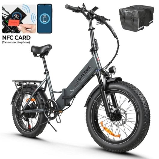 Elektrofahrrad SAMEBIKE LOTDM200-II 750W Klappbar 48V 13Ah 20x4" Fatbike Shimano 7-Gang NFC-Farbdisplay