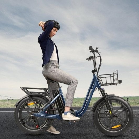 Bicicleta eléctrica SAMEBIKE C05 Pro 500 W 36V 13Ah Plegable Suspensión Doble 20x4"