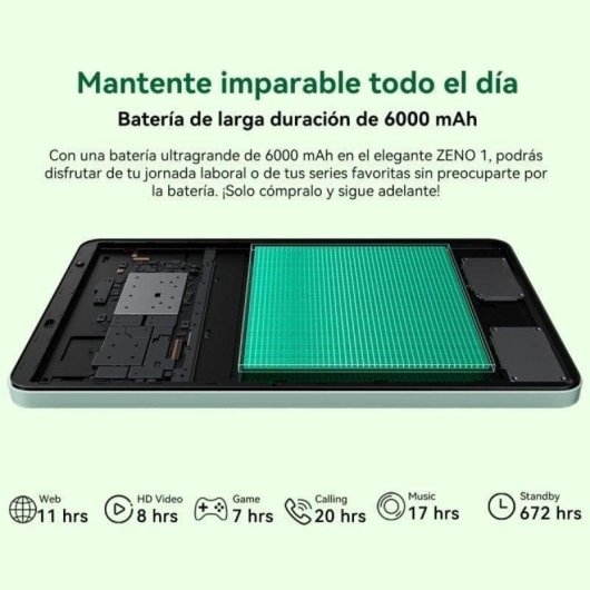 Tablet Blackview Zeno 1 8" WiFi + 4G 4GB Verde 64GB bateria potente