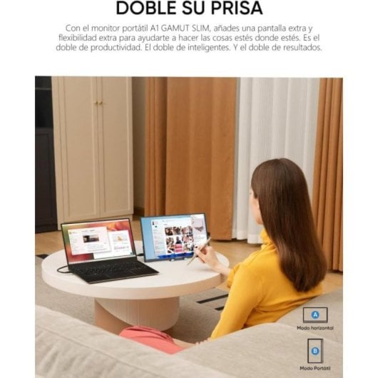 ARZOPA AR-AIGAM-S-P Monitor Portátil 14" FHD 60Hz IPS HDR com Altifalantes Duplos, USB-C/HDMI/MiniDP