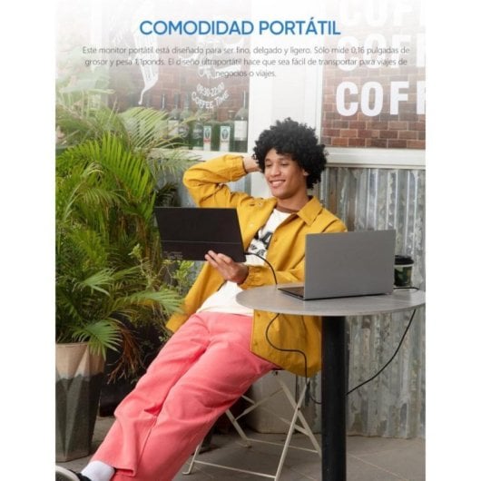 ARZOPA AR-AIGAM-S-P Monitor Portátil 14" FHD 60Hz IPS HDR com Altifalantes Duplos, USB-C/HDMI/MiniDP