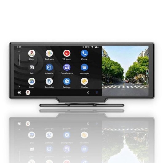 Pantalla Táctil inalámbrica portátil CarPlay Android Auto con cámara frontal y trasera