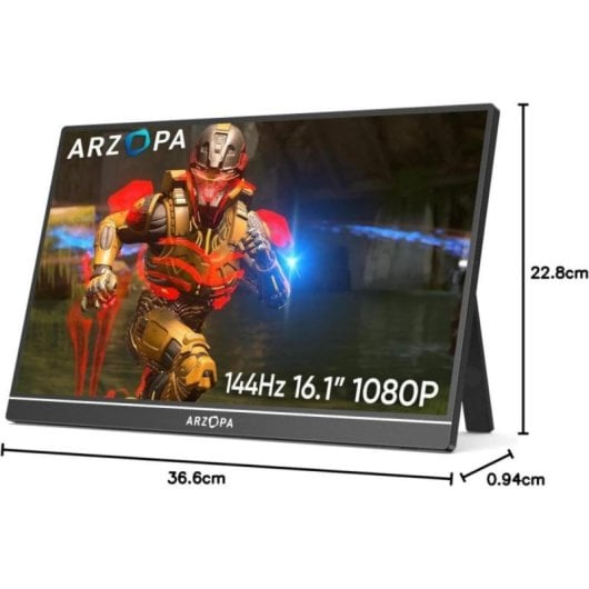 Moniteur ARZOPA 17,3" FullHD IPS HDR Portable Support Haut-parleurs HDMI USB-C