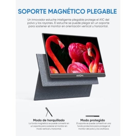 ARZOPA AR-A1GAM-P Monitor Portátil 14" FullHD 60Hz IPS HDR com USB-C, HDMI, MiniDP e Altifalantes