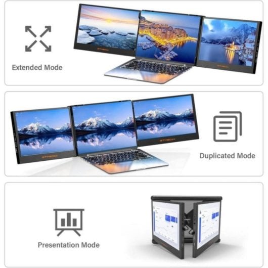 GTMEDIA GTMMATEX Monitor 11,6" FullHD 60Hz IPS Plug & Play com Altifalantes Integrados e Rotação 195°