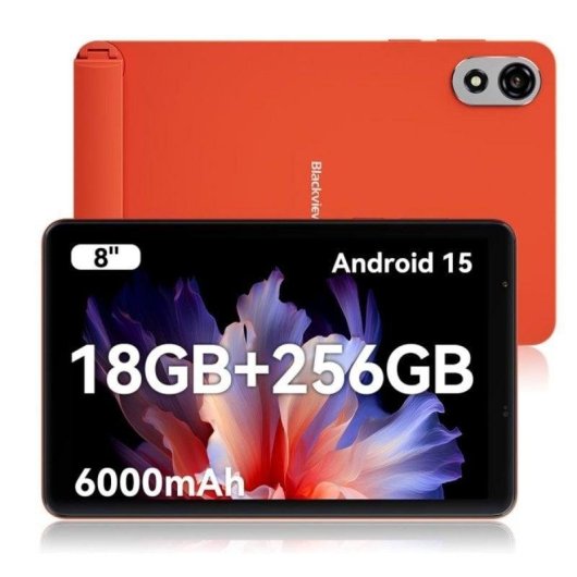 Tablet Blackview Zeno 1 8" WiFi + 4G 6GB Laranja 256GB GPS
