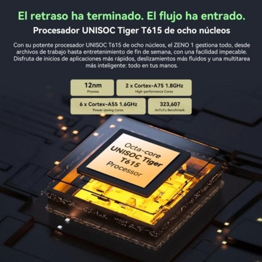 Tablet Blackview Zeno 1 8" HD 90Hz 6GB 256GB WiFi/4G 6000mAh Android 15 Negra + Teclado Bluetooth