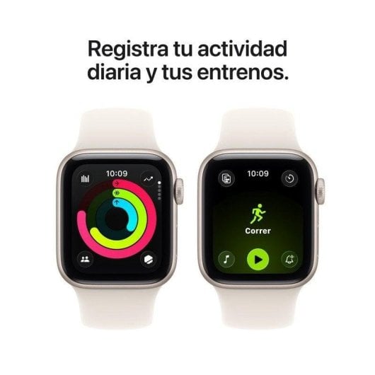 Apple Watch SE 3 GPS 40mm OLED Starlight M/L Étanche 50m Pulsomètre Suivi Sommeil SOS