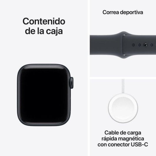 Apple Watch SE 3 GPS 40mm OLED Minuit M/L Etanche 50m Pulsomètre Suivi Sommeil Alarme SOS