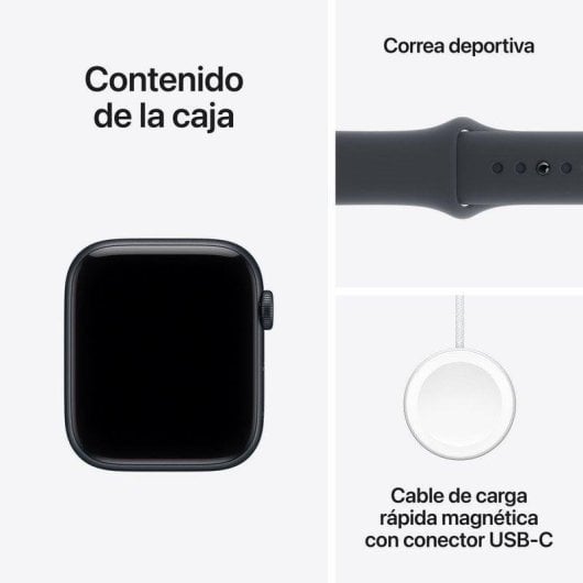 Apple Watch SE 3 GPS Bluetooth 44mm Retina OLED Preto S/M Resistente à Água 50 m