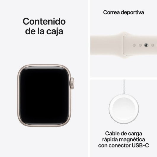 Apple Watch SE 3 GPS + Cellular 40 mm Bracelet sport en aluminium blanc étoilé S/M