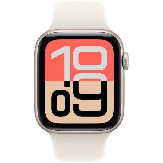 Apple Watch SE 3 GPS + Cellular 44 mm Bracelet sport en aluminium blanc étoilé S/M