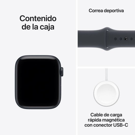 Apple Watch SE 3 GPS + Cellular 44 mm Aluminium Minuit avec Bracelet Sport Minuit M/L