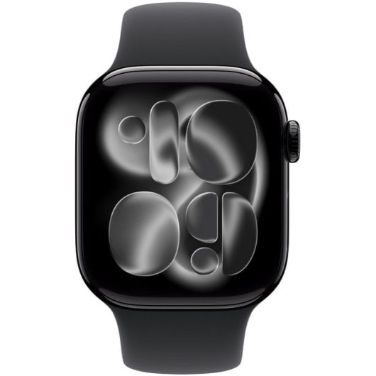 Apple Watch Series 11 GPS 42 mm Cassa in alluminio Jet Black con cinturino Sport nero S/M