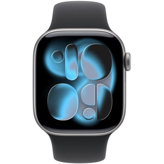 Apple Watch Series 11 GPS 42mm Caja de Aluminio Gris Espacial con Correa Deportiva Negra M/L