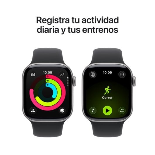Apple Watch Series 11 GPS 42mm Caja de Aluminio Gris Espacial con Correa Deportiva Negra M/L