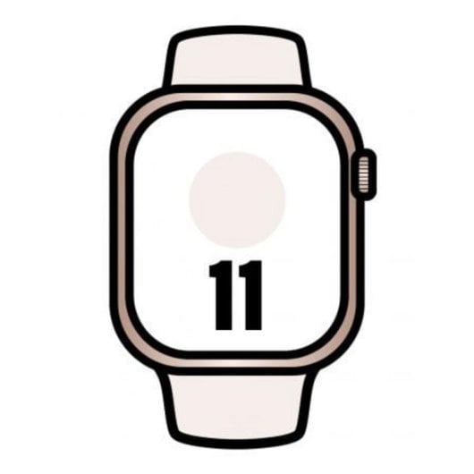 Apple Watch Series 11 GPS NFC 42mm Retina OLED Alumínio Ouro Rosa M/L Resistente Água IP6X SpO2 Pulsómetro