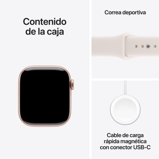 Apple Watch Series 11 GPS 42mm Caja de Aluminio Oro Rosa con Correa Deportiva Rosa Rubor M/L