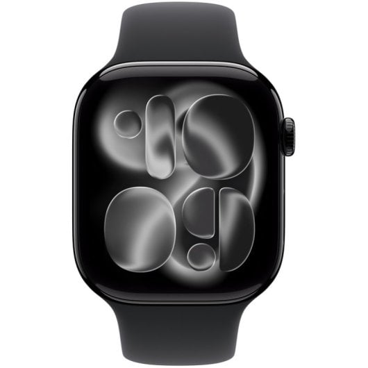 Apple Watch Series 11 GPS 46 mm con cassa in alluminio Jet Black e cinturino Sport nero M/L