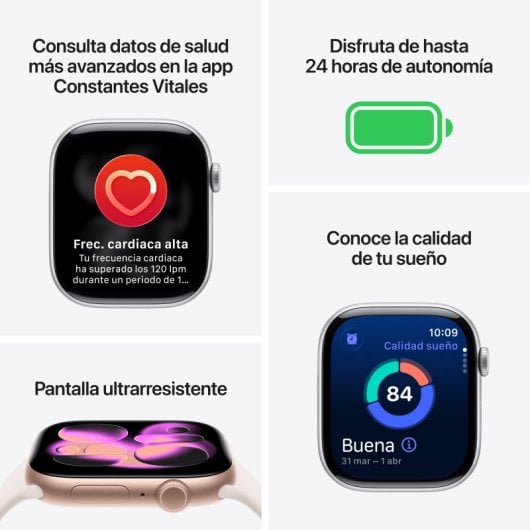 Apple Watch Series 11 GPS 46mm Caja de Aluminio Oro Rosa con Correa Deportiva Rosa Rubor S/M