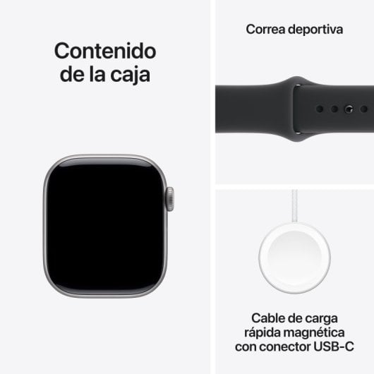 Apple Watch Series 11 GPS + Cellular 42mm Caja Aluminio Gris Espacial con Correa Deportiva Negra S/M