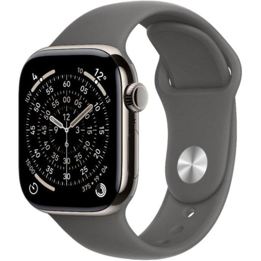 Apple Watch Series 11 GPS + Cellular 5G 42mm Retina OLED Titânio Natural Cinza S/M IP6X SpO2 Pulsómetro Monitor de Sono SOS