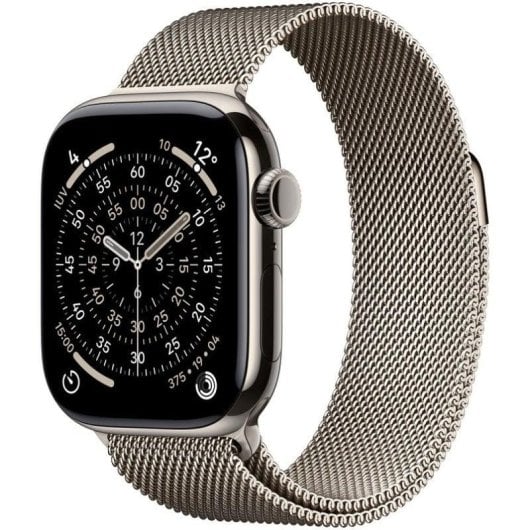 Apple Watch Series 11 GPS + Cellular 5G 42mm Retina OLED Titânio Pulseira Milanese Loop Resistência Água IP6X