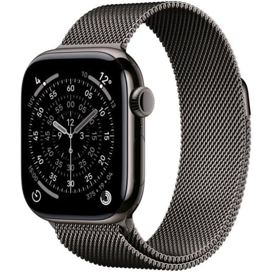 Apple Watch Series 11 GPS Cellular 42mm Retina OLED Titane Taille Unique Étanche IP6X SpO2 Pulsomètre