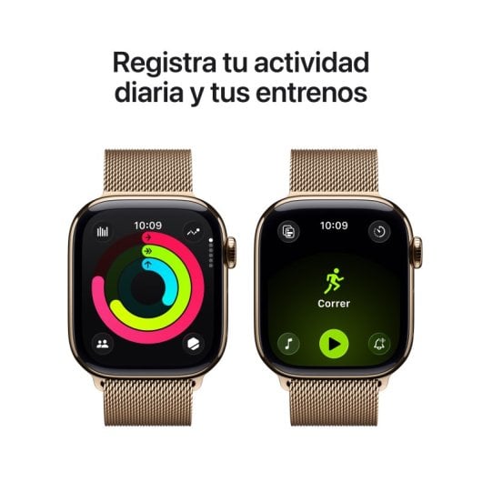 Apple Watch Series 11 GPS + Cellular 42mm Caja de Titanio Oro con Pulsera Milanese Loop Oro Reacondicionado