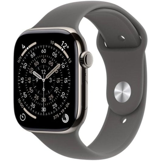 Apple Watch Series 11 GPS Cellular 46mm Retina OLED Titane Gris M/L Étanche IP6X SpO2 Pulsomètre