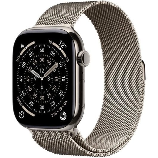 Apple Watch Series 11 GPS + Cellular 46mm Caja Titanio Natural con Pulsera Milanese Loop Natural S/M