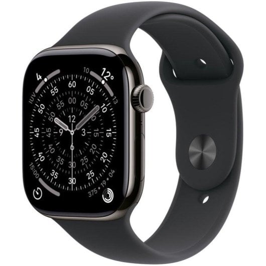 Apple Watch Series 11 GPS + Cellular 5G 46mm OLED Titanio con Cinturino Nero S/M IP6X SpO2 Cardiofrequenzimetro Sonno