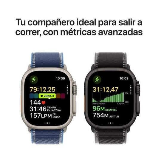 Apple Watch Ultra 3 GPS Cellular 49mm Retina OLED Titane Bleu M Étanche IP6X SpO2 Pulsomètre