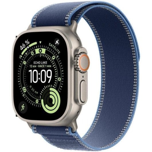 Apple Watch Ultra 3 GPS Cellular 49mm OLED Titane Naturel Bleu M/L Étanche IP6X SpO2 Pulsomètre