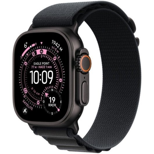 Apple Watch Ultra 3 GPS + Cellular 49 mm con cassa in titanio nero e cinturino Alpine Loop nero grande