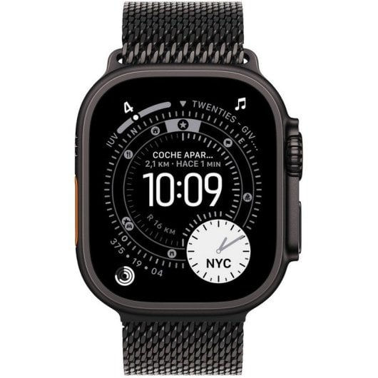 Apple Watch Ultra 3 GPS+Cellular 49 mm Noir titane avec boucle milanaise Noir titane Medium
