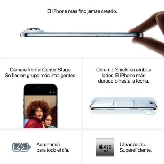 Apple iPhone Air 256GB 6.5" OLED 5G Dual SIM Kamera 48MP Ceramic Shield iOS 26 Schwarz