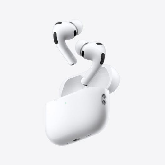 Écouteurs Apple sans fil Bluetooth avec réduction de bruit, micro et capteur cardiaque, blanc