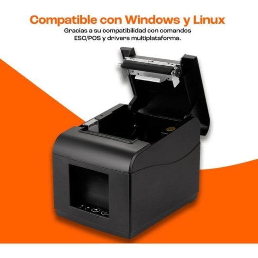 Impressora Térmica 80mm USB LAN Impressão Rápida Compacta QR Barcodes