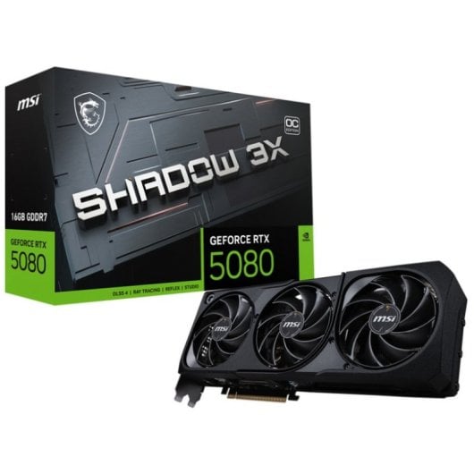 MSI GeForce RTX 5080 16G SHADOW 3X OC 16GB GDDR7 Reflex 2 RTX AI DLSS4