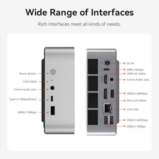 Mini PC Beelink SER9 AMD Ryzen 7 H255 32GB 1TB SSD Radeon 780M Windows 11 Pro